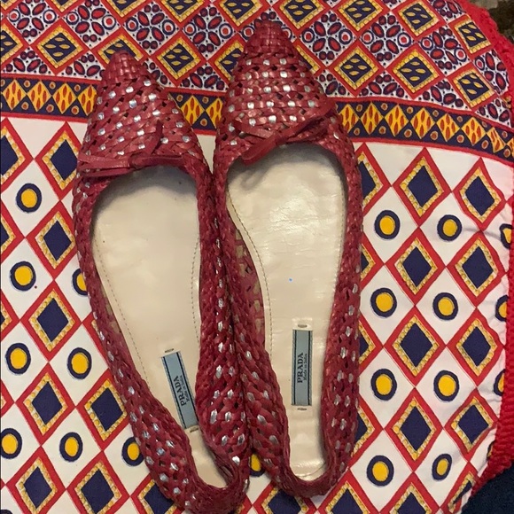 Prada Shoes - Vintage Prada Woven Flats